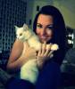 Смешные фото кошек фон для сайта Девушка с кошкой, кто красивее