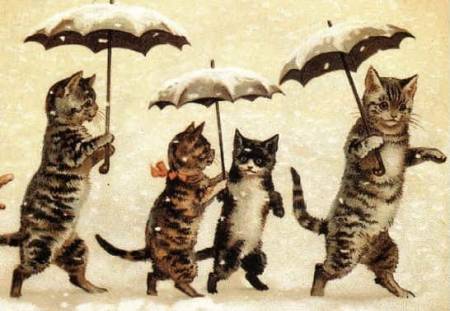 Гуляющие под зонтом